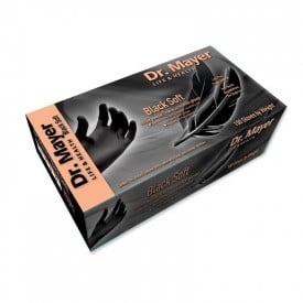 Dr. Mayer Manusi nitril nepudrate negre S - Black Soft 100buc