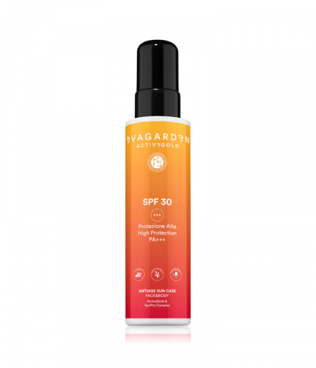 Evagarden Spray cu protectie solara pentru fata, corp si scalp SPF30 ActiveGold Antiage 150ml