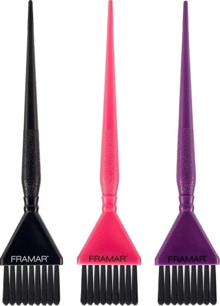 Framar Pensule colorate pentru vopsit Triple Threat Brush 3buc