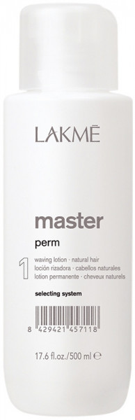 Lakme Master Perm 1 - Permanent pentru par natural 500 ml