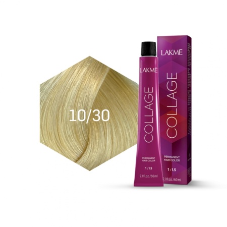 Lakme Vopsea de par permanenta 10/30 blond platinat auriu Collage 60ml