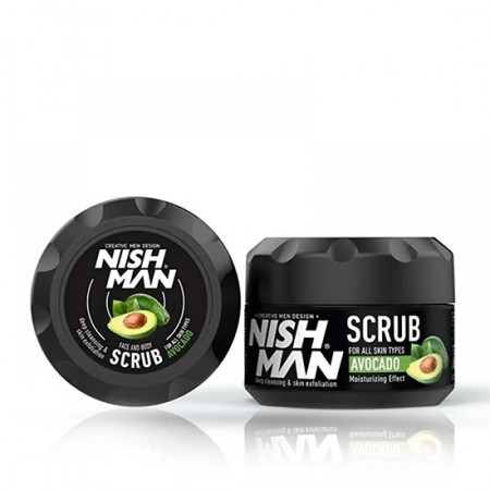 NishMan Scrub facial pentru barbati cu avocado 300ml