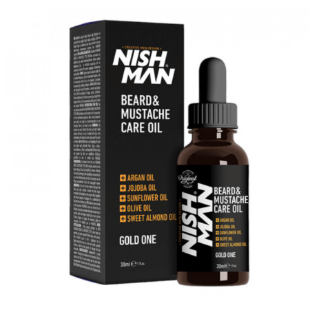 NishMan Ulei pentru barba si mustata Gold One 30ml