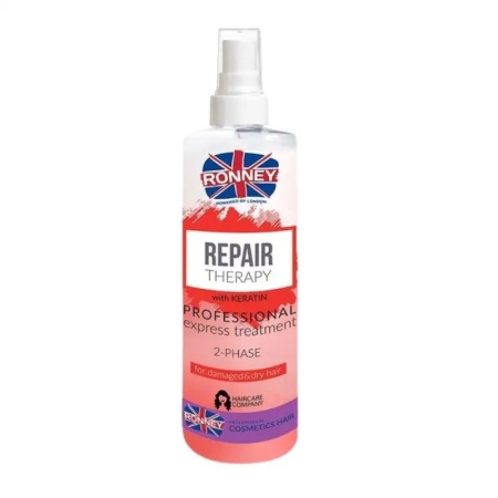 Ronney Professional Spray bifazic cu cheratina pentru par deteriorat Repair Therapy 2-Phase 285ml