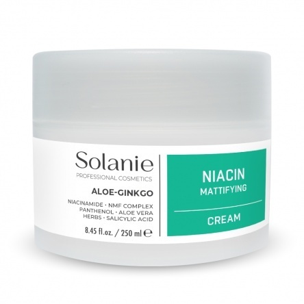 Solanie Crema matifianta cu niacina pentru ten gras Aloe Ginkgo 250ml