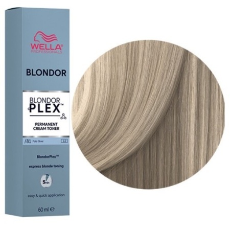 Wella Professionals Toner pentru par blond /81 Pale Silver BlondorPlex Cream Toner 60ml