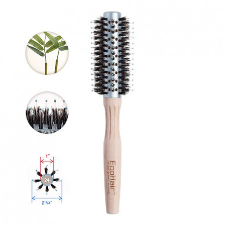 Olivia Garden EcoHair Combo - Perie ceramica profesionala cu peri de mistret si nailon 24mm