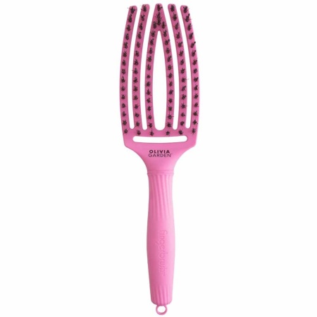 Olivia Garden Perie de par mistret+nailon Finger Combo Bubble Pink Medium