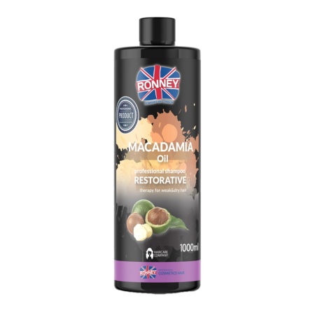 Ronney Professional Sampon hidratant pentru par uscat Macadamia Oil 1000ml