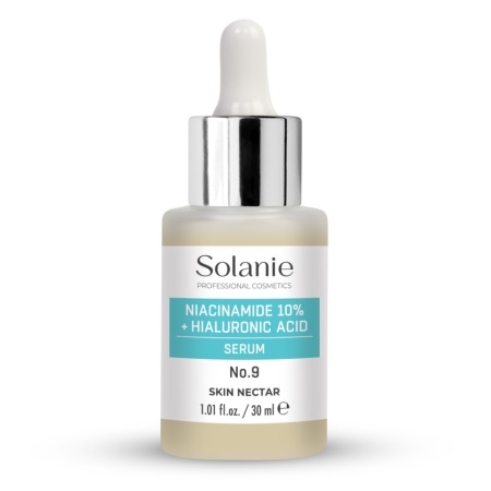 Solanie Ser pentru fata cu niacinamide 10% si acid hialuronic Skin Nectar Nr. 9 30ml