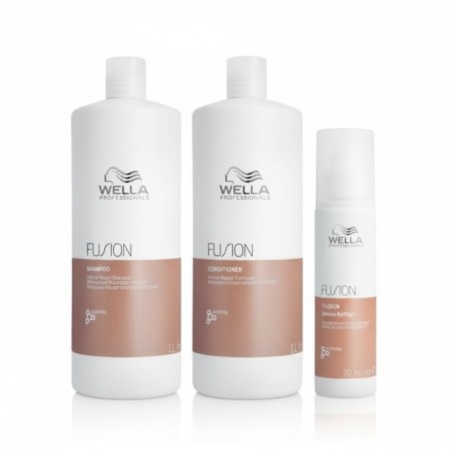 Wella Professionals Pachet Fusion pentru reparare intensa: sampon 1000ml + balsam 1000ml + tratament 70ml