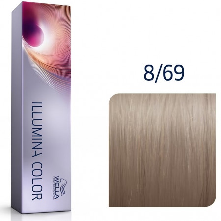 Wella Professionals Vopsea de par permanenta Illumina Color 8/69 blond deschis violet perlat 60ml