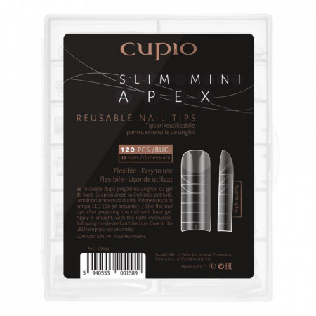 Cupio Tipsuri reutilizabile Slim mini Apex 120 bucati