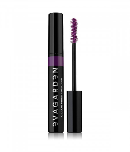 Evagarden Color Vibes Mascara 21 - Rimel violet pentru volum intens Purple Vibes 10ml