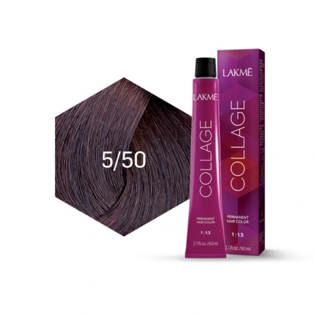 Lakme Vopsea de par permanenta 5/50 saten deschis mahon Collage 60ml