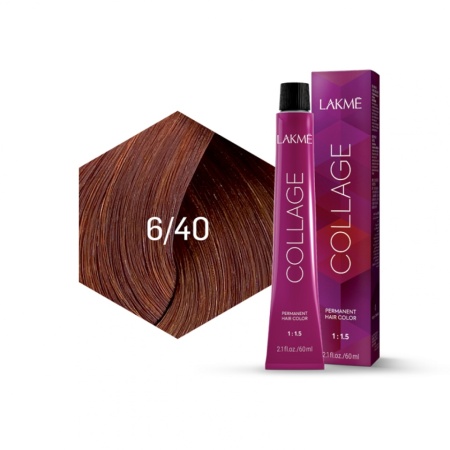 Lakme Vopsea de par permanenta 6/40 blond inchis cupru Collage 60ml