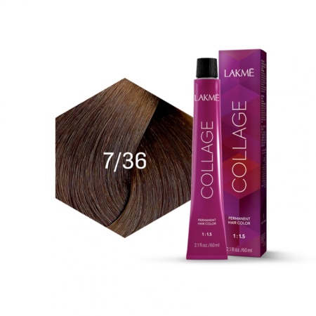 Lakme Vopsea de par permanenta 7/36 blond mediu auriu castaniu Collage 60ml