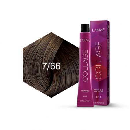 Lakme Vopsea de par permanenta 7/66 blond mediu castaniu Collage 60ml