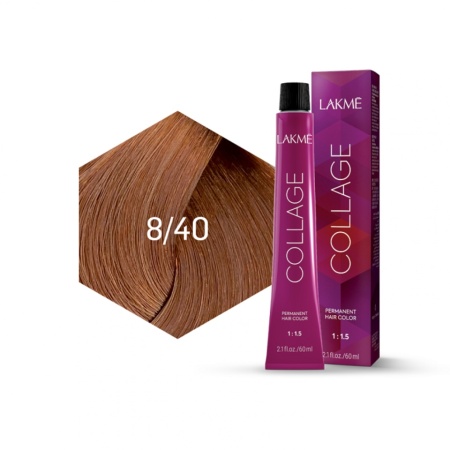 Lakme Vopsea de par permanenta 8/40 blond deschis cupru Collage 60ml