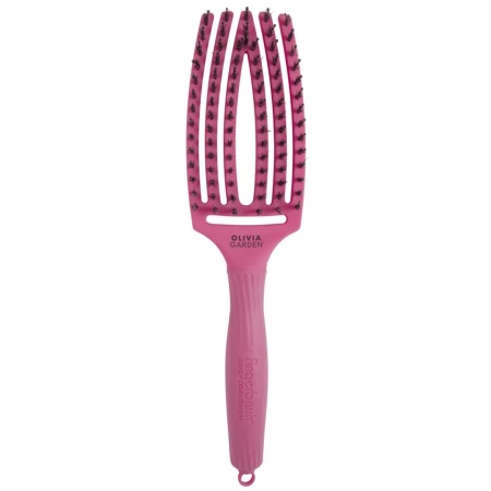 Olivia Garden Perie de par cu peri de mistret+nailon Finger Combo Hot Pink Medium