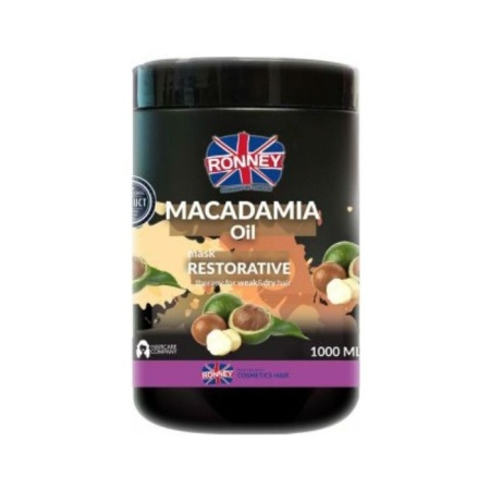 Ronney Professional Masca hidratanta si restructuranta pentru par uscat Macadamia Oil 1000ml