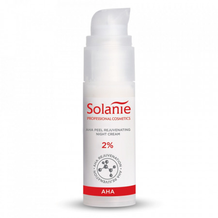 Solanie Crema de noapte exfolianta cu acid alfa hidroxilic 2% AHA 30ml