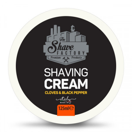 The Shave Factory Crema de ras pentru barbati Cloves&amp;Black Pepper 125ml