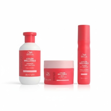Wella Professionals Invigo Color Brilliance sampon par vopsit cu structura fina normala 250 ml + Invigo Color Brilliance Miracle BB Spray pentru par vopsit 150 ml + Brilliance masca tratament par vopsit cu structura fina normala 150 ml