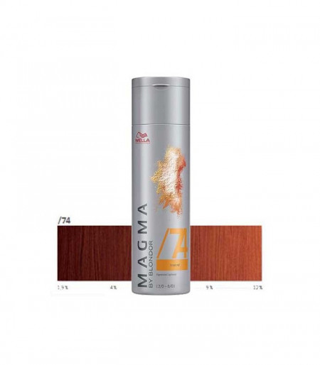 Wella Professionals Pudra nuantatoare pentru suvite Magma by Blondor /74 Brown Red 120g