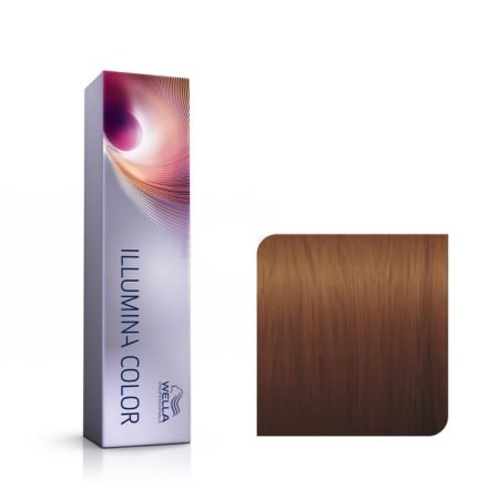 Wella Professionals Vopsea de par permanenta Illumina Color 7/43 blond mediu rosu auriu 60ml