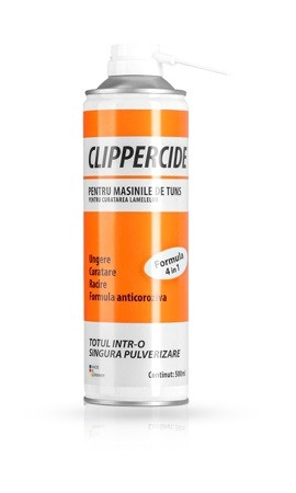Clippercide 4in1 - Spray profesional pentru intretinerea cutitelor masinilor de tuns 500ml