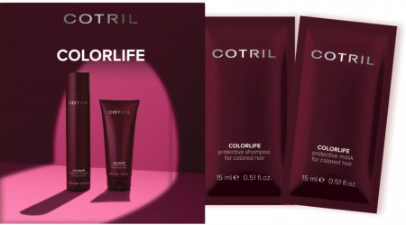Cotril ColorLife - Mostra iluminatoare pentru protectia culorii parului vopsit: sampon+masca 30ml