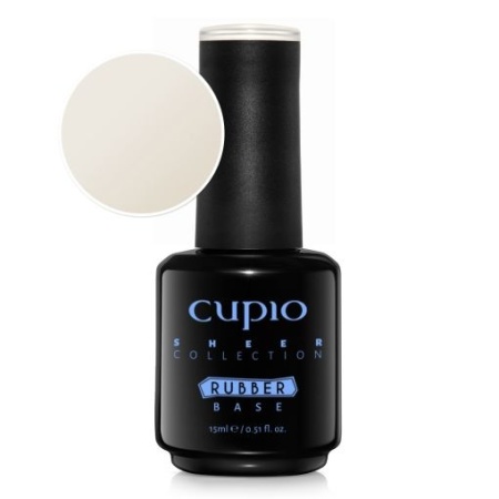 Cupio Oja semipermanenta Rubber Base Sheer Collection - Coconut Milk 15ml