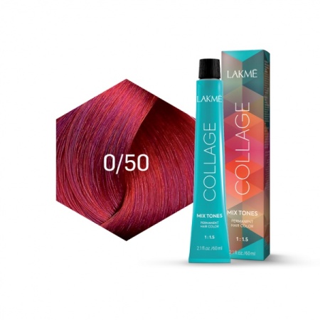 Lakme Vopsea de par permanenta 0/50 rosu Collage Mix Tone 60ml
