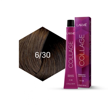 Lakme Vopsea de par permanenta 6/30 blond inchis auriu Collage 60ml