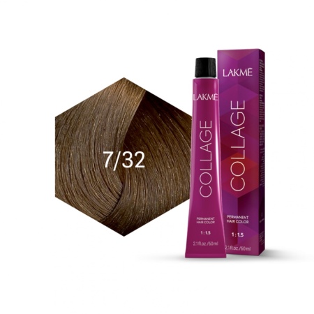 Lakme Vopsea de par permanenta 7/32 blond mediu auriu violet Collage 60ml