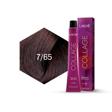Lakme Vopsea de par permanenta 7/65 blond mediu castaniu mahon Collage 60ml