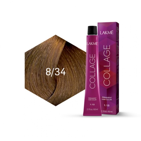 Lakme Vopsea de par permanenta 8/34 blond deschis auriu cupru Collage 60ml