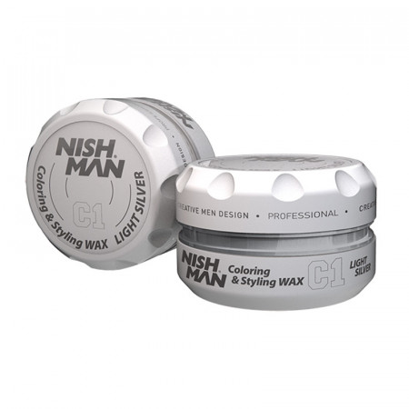 NishMan Ceara de par colorata gri deschis C1 Light Silver 100ml