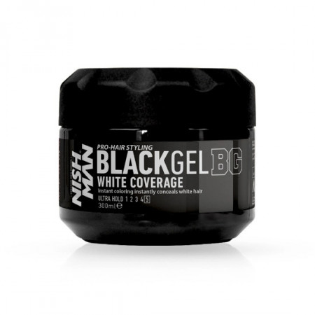 NishMan White Coverage BG - Gel de par negru 300ml