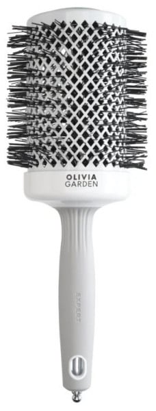 Olivia Garden Perie profesionala de par Expert Blowout Shine White&Gray 65mm