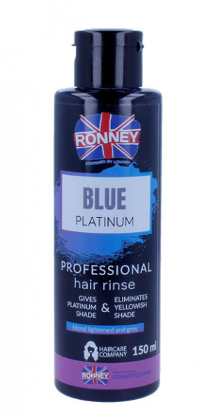 Ronney Professional Solutie de clatire pentru par blond Blue Platinum 150ml