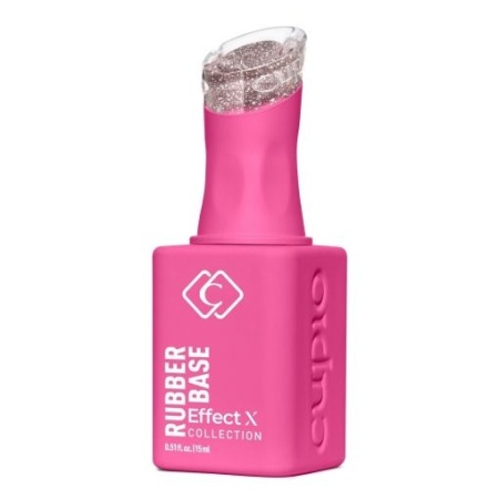 Cupio Rubber Base Effect X Perfect Flakes - Disco Party 15ml
