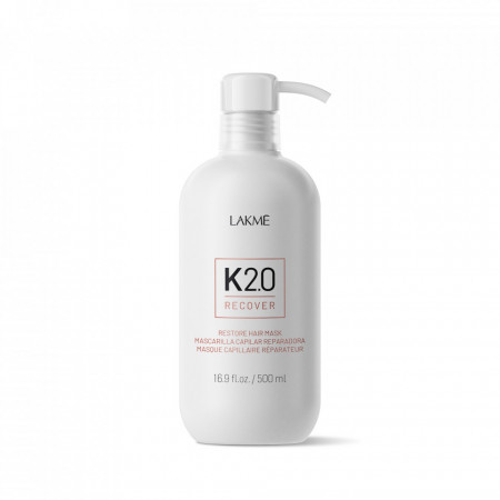 Lakme K2.0 Recover Restore Mask - Masca cu peptida K2.0 si acid hialuronic pentru regenerarea si repararea parului 500ml