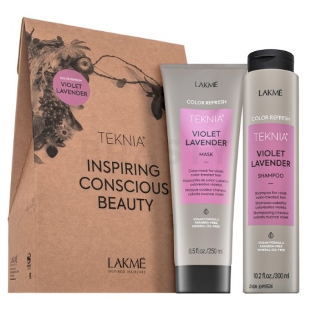 Lakme Set nuantator sampon+masca pentru par violet Teknia Refresh