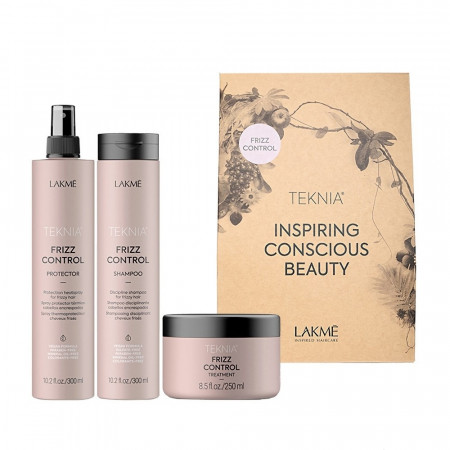 Lakme Teknia Frizz Control Set Sampon+Masca+Protectie termica