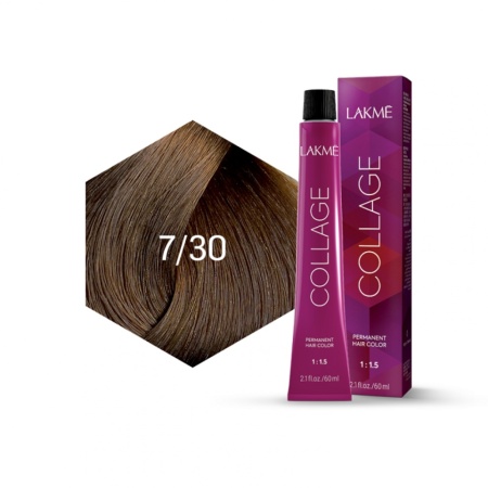 Lakme Vopsea de par permanenta 7/30 blond mediu auriu Collage 60ml