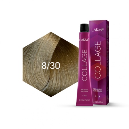 Lakme Vopsea de par permanenta 8/30 blond deschis auriu Collage 60ml