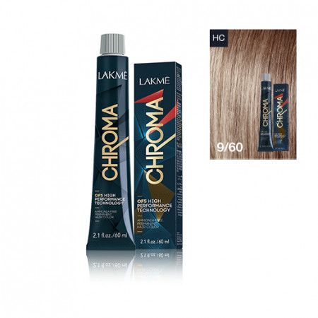 Lakme Vopsea de par permanenta fara amoniac blond foarte deschis castaniu 9/60 Chroma 60ml