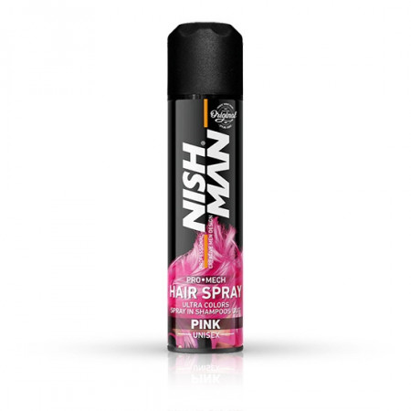 NishMan Spray colorant roz pentru par Ultra Colors Pink 150ml